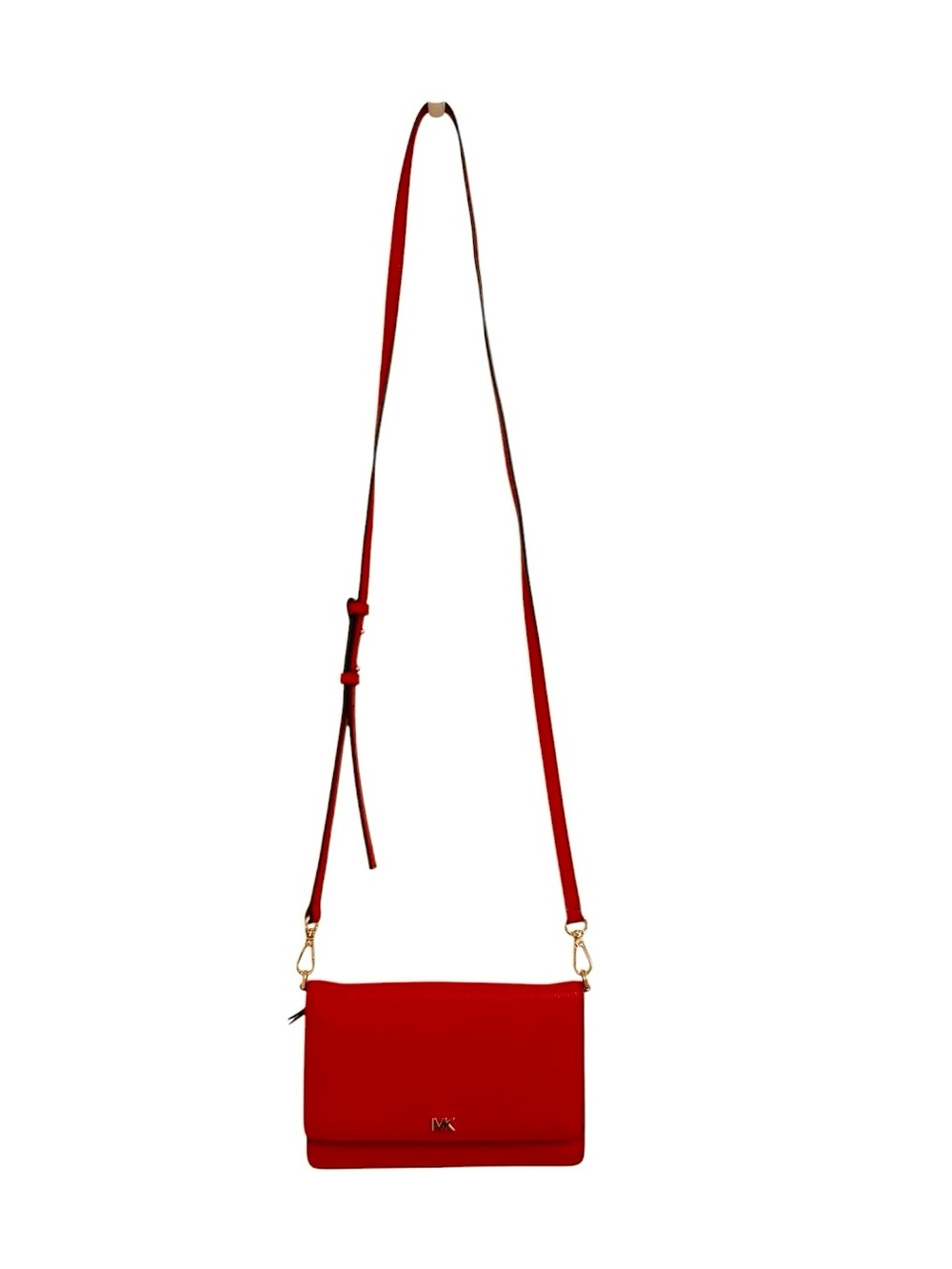 Michael Kors Red Leather Crossbody Wallet Bag